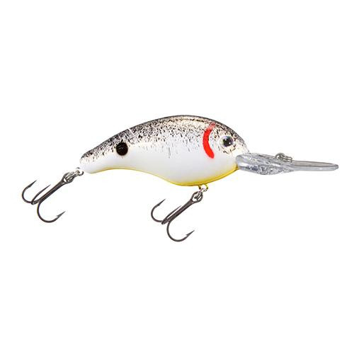 Strike King Lures Pro-Model 3XD Series Crankbaits Freshwater, 2" Length, 7/16 oz, #6 Hook Size, Pearl/Blk Splatter/Chart Belly