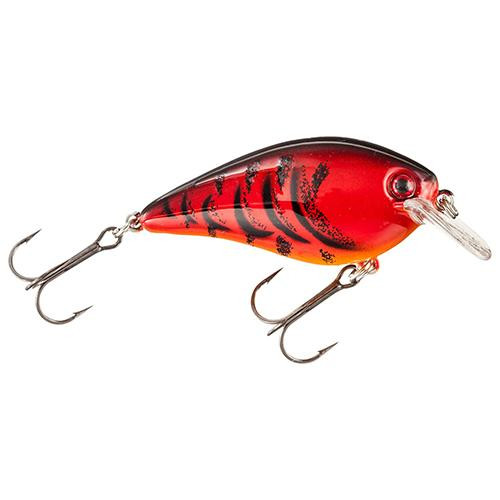 Strike King Lures KVD Square Bill Silent Crankbaits Model 1.0, 2" Length, 3/8 oz, #6 Hook, Delta Red, Package of 1