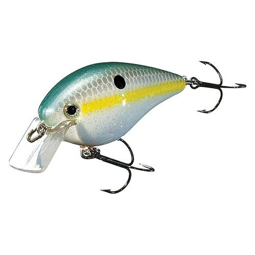 Strike King Lures KVD Square Bill Silent Crankbaits Model 1.0, 2" Length, 3/8 oz, #6 Hook, Sexy Shad, Package of 1