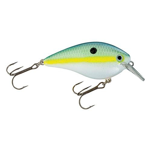 Strike King Lures KVD Square Bill Silent Crankbaits 2 3/4" Length, 5/8 oz, #2 Hook, Chartreuse Sexy Shad, Package of 1