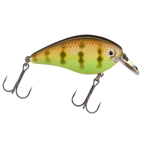 Strike King Lures KVD Square Bill Silent Crankbaits 2 3/4" Length, 5/8 oz, #2 Hook, Chartreuse Perch, Package of 1