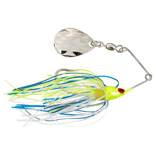 Strike King Lures Mini-King Spinnerbaits Freshwater, 1/2 oz, Chartreuse Head, Chartreuse/Blue/Silver Skirt, Package of 1