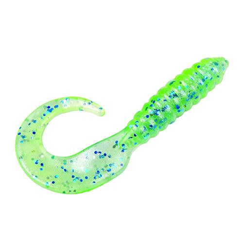 Strike King Lures Mr. Crappie Grub Lure 2" Length, Blue Grass, Package of 15