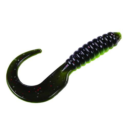 Strike King Lures Mr. Crappie Grub Lure 2" Length, Tuxedo Black Chartreuse, Package of 15