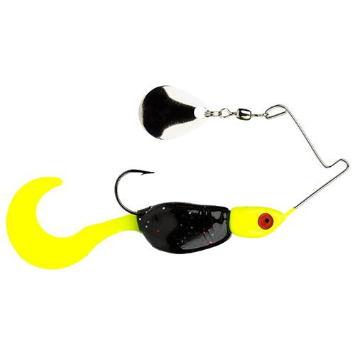 Strike King Lures Mr. Crappie Spin Baby Lure 1/8 oz, #4 Hook, Tuxedo Black-Chartreuse, Package of 1