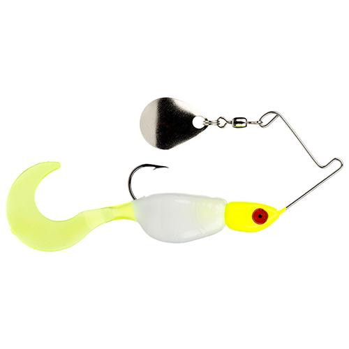 Strike King Lures Mr. Crappie Spin Baby Lure 1/8 oz, #4 Hook, Refrigerator White, Package of 1