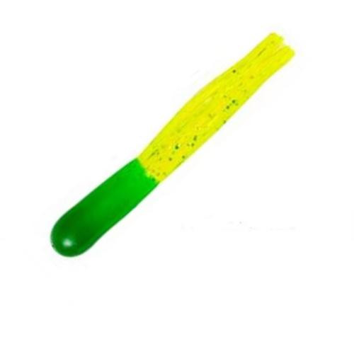 Strike King Lures Mr. Crappie Tube Lure 2" Length, Electric Lime, Package of 15