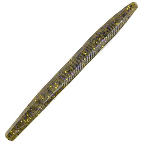 Strike King Lures KVD Perfect Plastics Ocho Lure 6" Body Length, Green Pumpkin Candy, Package of 6