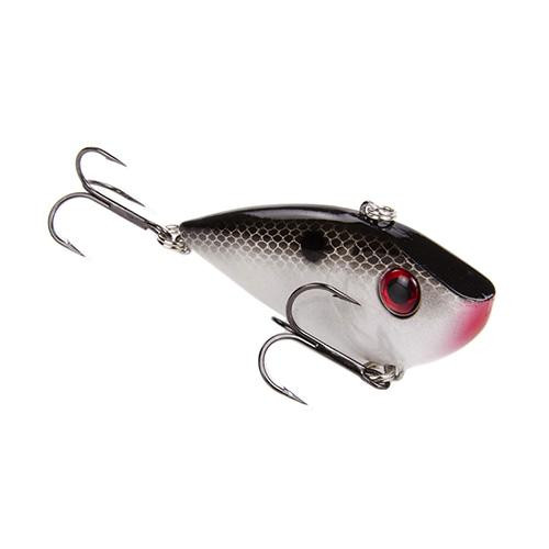 Strike King Lures Red Eyed Shad 1/2 oz Hard Lipless Crankbait Lure 3 1/4" Length. 8' Depth, Two Number 6 Treble Hooks, Gizzard Shad, Per 1