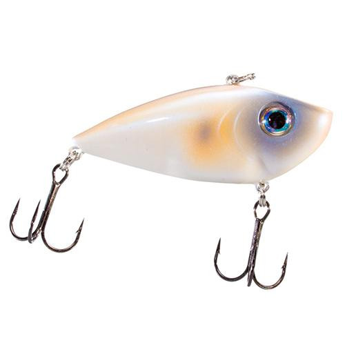 Strike King Lures Red Eyed Shad 1/2 oz Hard Lipless Crankbait Lure 3 1/4" Length. 8' Depth, Two Number 6 Treble Hooks, Oyster, Per 1
