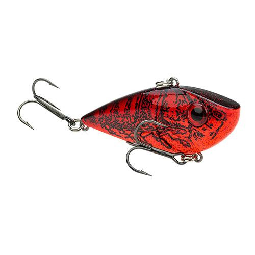 Strike King Lures Red Eyed Shad 3/4 oz Hard Lipless Crankbait Lure 3" Body Length, Variable Depth, 2 No 6 Treble Hooks, Chilli Craw, Per 1