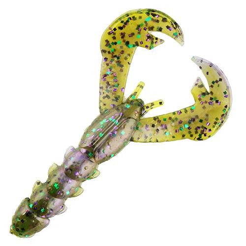 Strike King Lures Rage Tail Soft Rage Baby Craw Lure 3" Body Length, Hard Candy, Package of 9