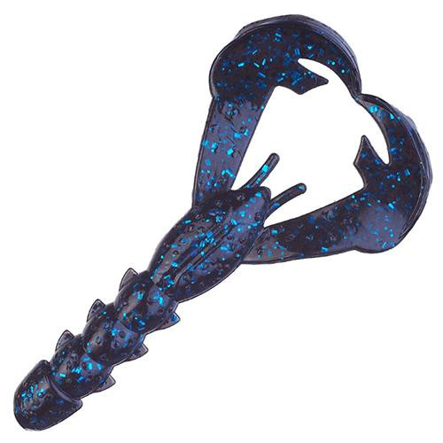 Strike King Lures Rage Tail Soft Rage Baby Craw Lure 3" Body Length, Black/Blue Flake, Package of 9
