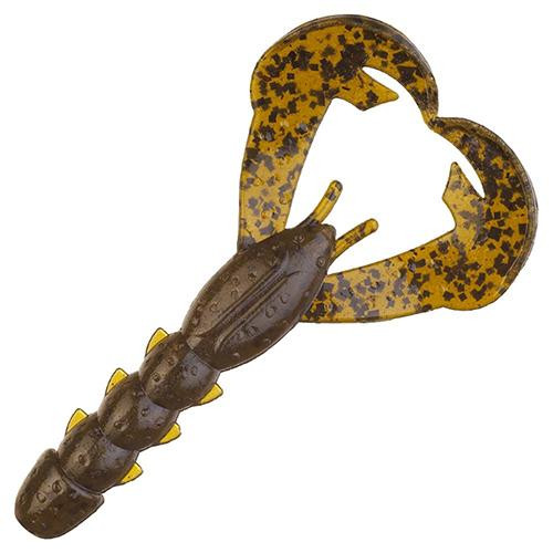 Strike King Lures Rage Tail Soft Rage Baby Craw Lure 3" Body Length, Green Pumpkin, Package of 9