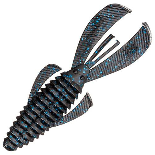 Strike King Lures Rage Bug Lure 4" Body Length, Black/Blue Flake, Package of 7