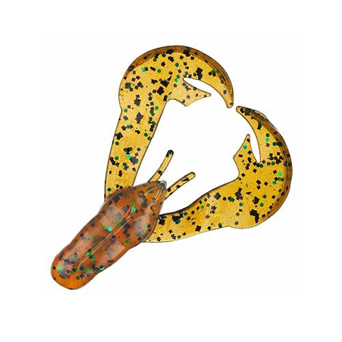 Strike King Lures Rage Tail Chunk Soft Lure 3" Body Length, Amber Green Black, Per 7