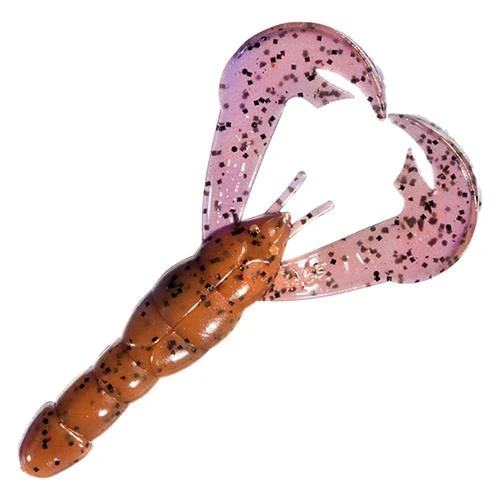 Strike King Lures Rage Tail Craw Soft Lure 4" Body Length, Peanut Butter & Jelly, Package of 7