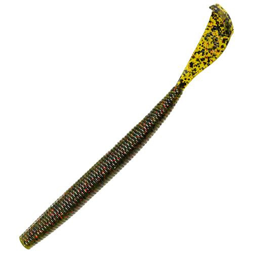 Strike King Lures Rage Tail Cut-R Worm 6" Body Length, Watermelon Red Flake, Package of 7