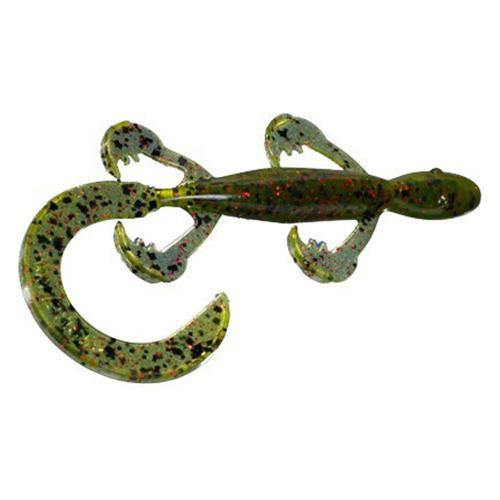 Strike King Lures Rage Tail Lizard 6" Body Length, Watermelon Red and Black, Package of 7