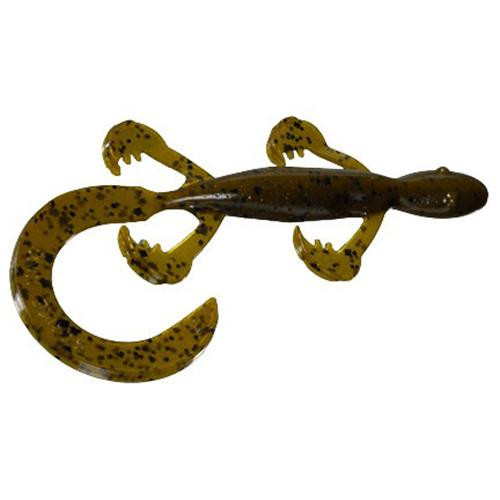 Strike King Lures Rage Tail Lizard 6" Body Length, Green Pumpkin, Package of 7