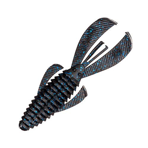Strike King Lures Rage Magnum Bug Soft Lure, 4 1/2" Body Length, Black/Blue Flake, Per 6