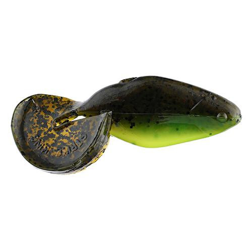 Strike King Lures Rage Shad Soft Lure 3" Body Length, Green Pumpkin/Chartreuse Belly, Per 5