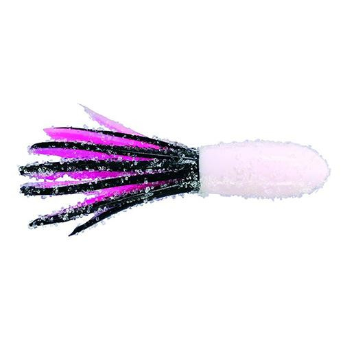 Strike King Lures Slab Hammer Tooty Fruit Tubes Soft Bait Lure 2" Body Length, White/Pearl/Pink/Black. Per 8