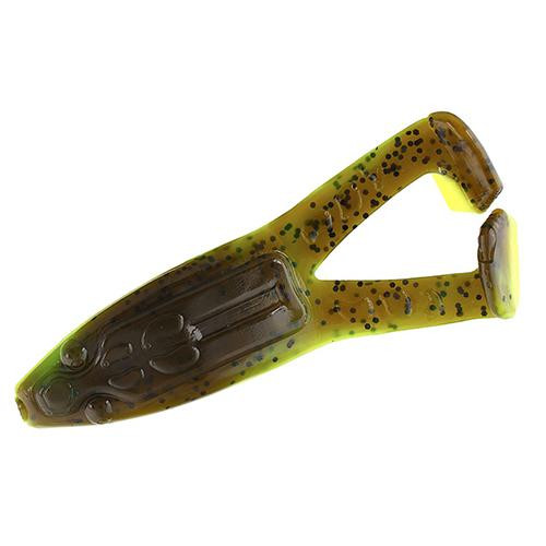 Strike King Lures Super Toad Soft Bait Lure 4" Body Length, Green Pumpkin Chartreuse Belly, Package of 5