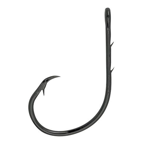 Eagle Claw Lazer Sharp Offset Baitholder CIrcle Hook Size 5/0, Platinum Black, Package of 20