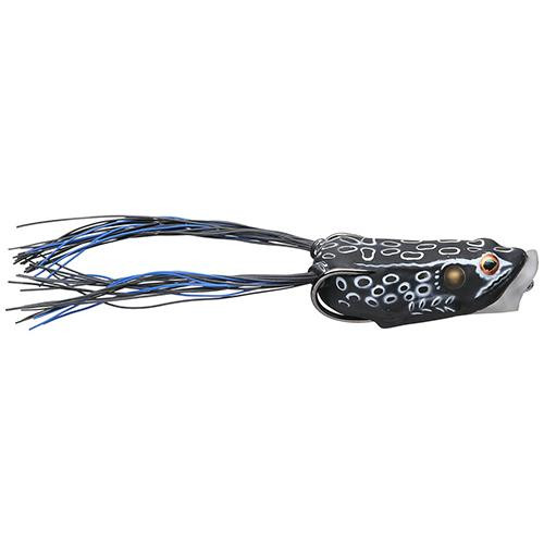LiveTarget Lures Frog Body Hollow Body Popper Bait Freshwater, 2" Length, 3/8 oz Weight, Black, Per 1