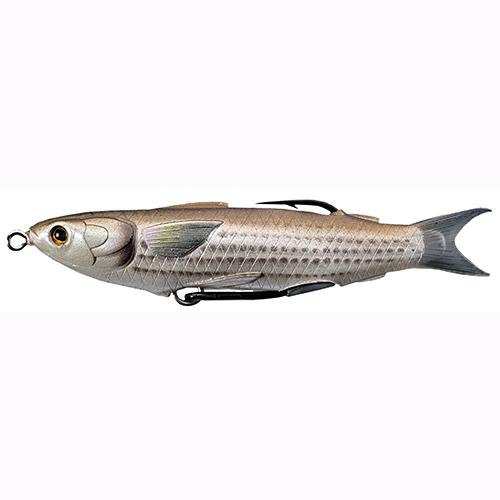 LiveTarget Lures Mullet Hollow Body Lure Saltwater, 4 1/2" Length, 1/2 oz, Surface Depth, Natural/Brown. Per 1