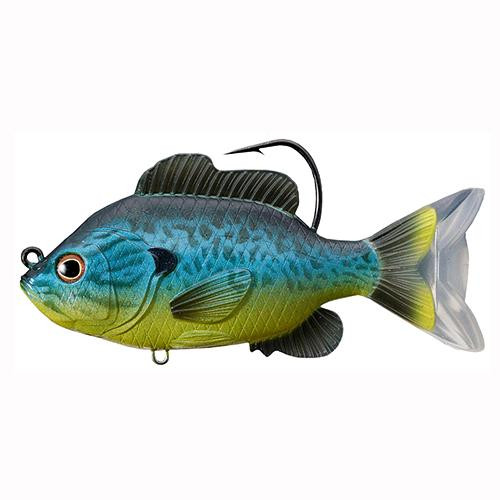 LiveTarget Lures Sunfish Swimbait Freshwater, 5" Length, 1 1/3 oz, 1-8 Depth, Blue/Yellow Pumpkinseed, Per 1