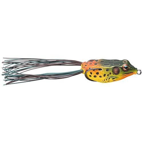 LiveTarget Lures Frog Hollow Body Freshwater, 1 3/4", #1 Hook, Topwater Depth, Emerald/Red