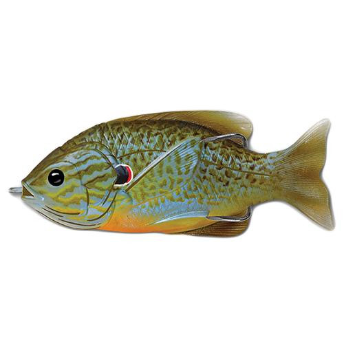 LiveTarget Lures Sunfish Hollow Body Freshwater, 4" Length, 3/4 oz, Topwater Depth, Natural/BluePumpkinseed, Per 1