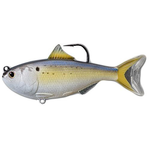 LiveTarget Lures Menhaden Crankbait Saltwater, 4 1/2" Length, 1-12 Depth, 3/4 oz Weight, Natural, Per 1