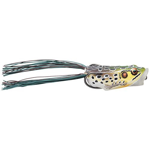 LiveTarget Lures Frog Body Hollow Body Popper Bait Freshwater, 2" Length, 3/8 oz Weight, Emerald/Brown, Per 1