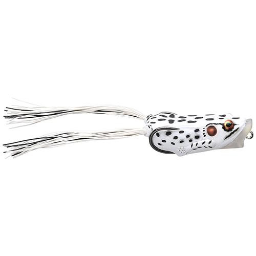 LiveTarget Lures Frog Body Hollow Body Popper Bait Freshwater, 2 1/2" Length, 1/2 oz Weight, Albino/White, Per 1