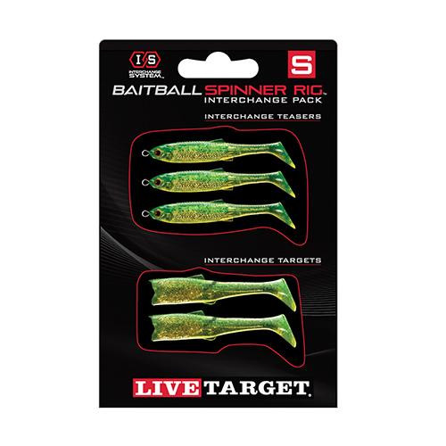 LiveTarget Lures BaitBall Spinner Rig Small. 1/4 oz, Color: Pink Lime Chartreuse/Gold, Package of 1