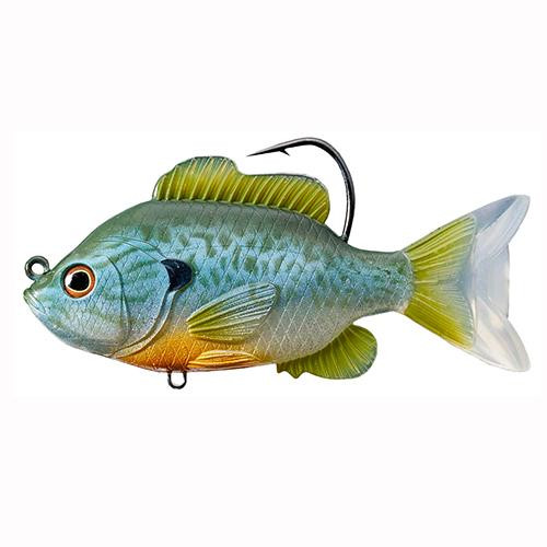 LiveTarget Lures Sunfish Swimbait Freshwater, 3 1/2" Length, 1/2 oz, 1-8 Depth, Natural/Blue Pumpkinseed, Per 1
