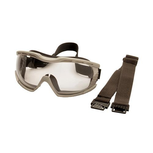 Pyramex Safety Products Goggles Chemical Splash e with Clear Anti-fog Lens and Gray Frame and Two Straps