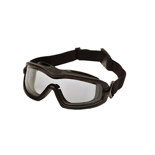 Pyramex Safety Products V2G Plus Safety Glasses Clear Anti-Fog Dual Lens with Black Strap