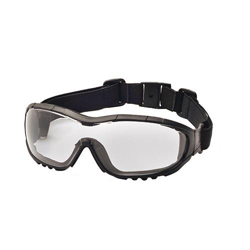 Pyramex Safety Products V3G Safety Glasses, Clear Anti-Fog Lens with Black Strap/Temples