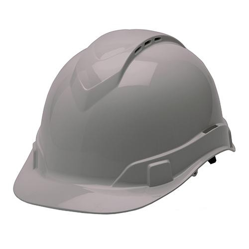 Pyramex Safety Products Ridgeline Cap Style Vented Hard Hat 4 Point Ratchet, Gray