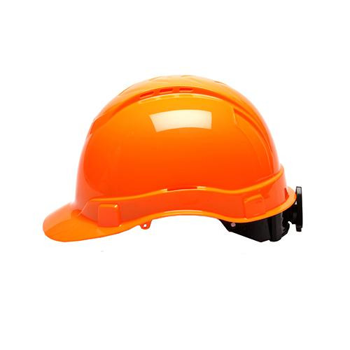 Pyramex Safety Products Ridgeline Cap Style Vented Hard Hat 4 Point Ratchet, Hi Vis Orange