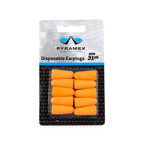 Pyramex Safety Products Disposable Uncorded Earplugs, NRR 31dB, Orange