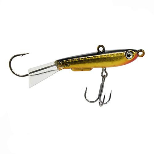 Johnson Johnny Darter Hard Bait Lure 1 3/16" Length, 3/8 oz, 2 Number 10 Hooks, Black/Gold, Per 1
