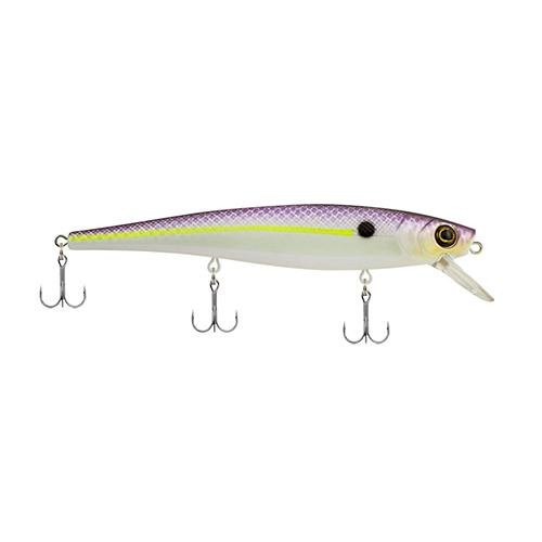 Berkley Skinny Cutter 110 Shallow Hard Bait Lure 4 1/4" Length, 7/16 oz, 3'-5' Depth, 3 Hooks, Purple Glimmer, Per 1