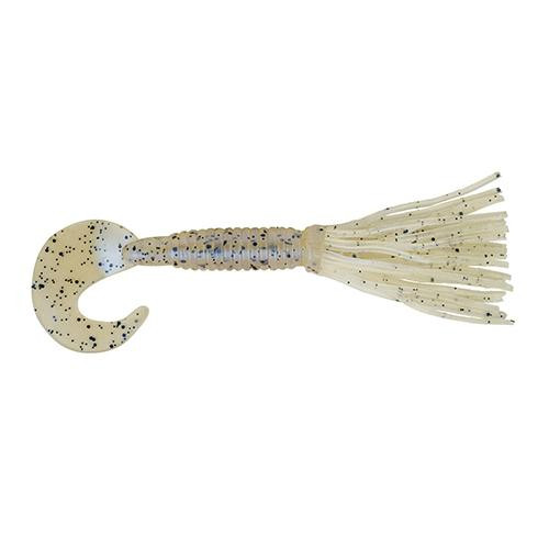 Berkley Bearded Single Tail Grub Soft Bait 3 1/2" Length, Oyster Shell, Per 6