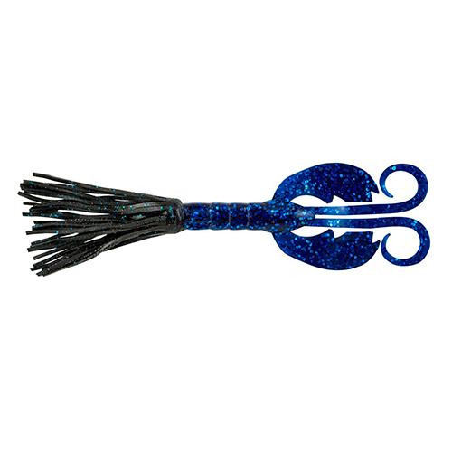 Berkley Bearded CrazyLeg Chigger Craw Soft Bait 4 1/2" Length, Blue Fleck/Sapphire Blue, Per 5