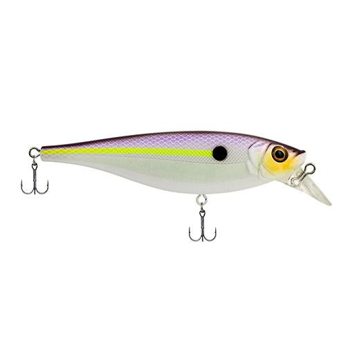 Berkley Juke Hard Bait Lure 4" Length, 11/16 oz Weight, 3'-5' Depth, 2 Hooks, Black Purple Glimmer, Per 1